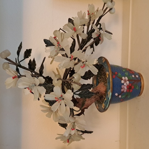 Mid century  carved jade bonsai tree - Picture 3 of 4